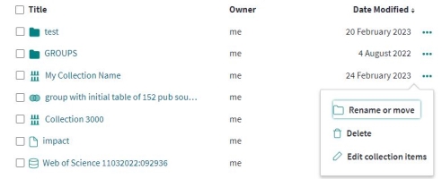 Collection in Folder