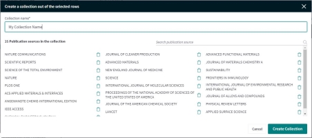 Create Collection Widget