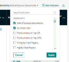 Add and remove indicators screenshot